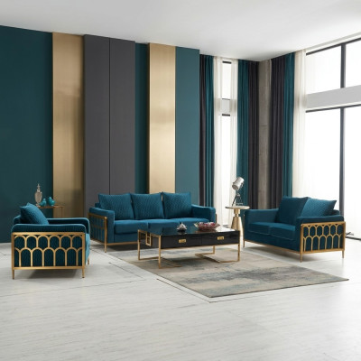 Living Room Design Sofa Suite 3+2+1 Seat Modern Couch Set
