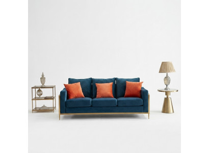 Three-seater couch upholstered sofa design 3-seat sofas room furniture beige