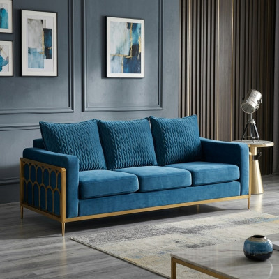 Three-seater couch, upholstered design sofa, modern seating decor, sofas, room furniture