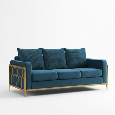 Three-seater couch, upholstered design sofa, modern seating decor, sofas, room furniture