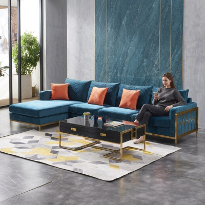 Sectional sofa gray fabric L-shaped sofa couch couch design upholstery textile modern