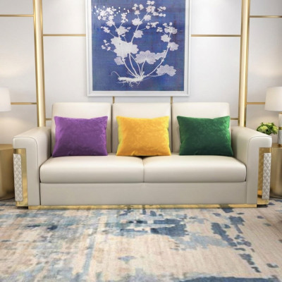 Complete set sofa suite 3 2 1 seater designer 3-piece leather sofa