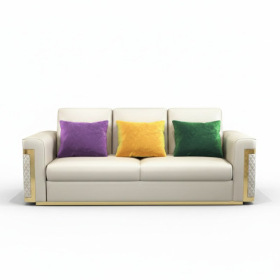 Complete set sofa suite 3 2 1 seater designer 3-piece leather sofa