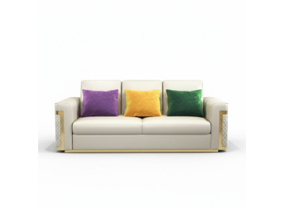 Complete set sofa suite 3 2 1 seater designer 3-piece leather sofa