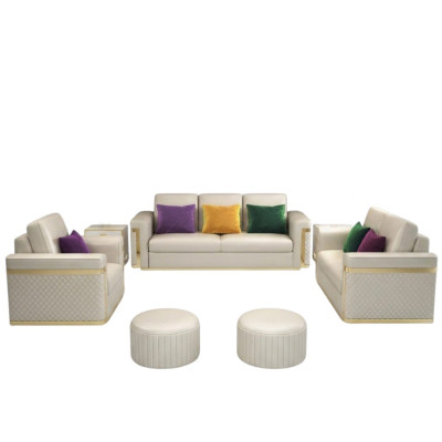 Luxury Mega Class 3+2 Seater Genuine Handcrafted Couches Upholstered Sofas