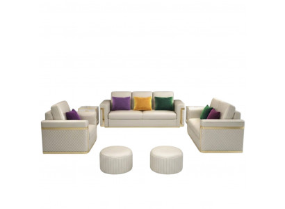 Luxury Mega Class 3+2 Seater Genuine Handcrafted Couches Upholstered Sofas