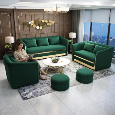 Upholstered Fabric Sofa Sets Design Modern Sofa 3+1 Seater Sofas
