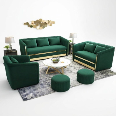 Upholstered Fabric Sofa Sets Design Modern Sofa 3+1 Seater Sofas
