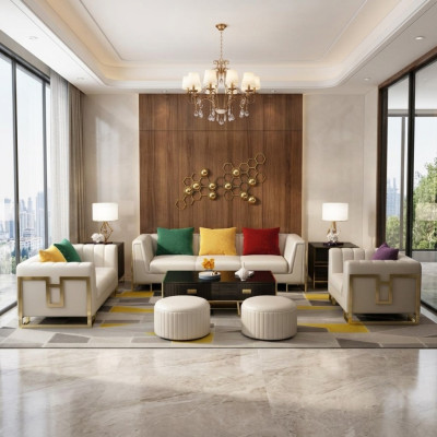 Sofa set Big Set 3+1 seater leather sofa couch set design couches