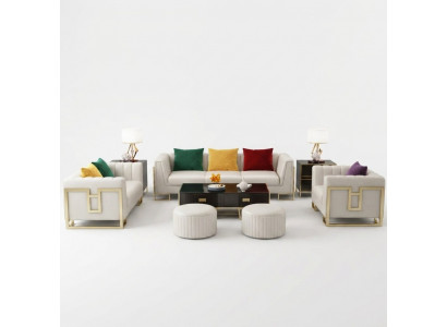 Sofa set Big Set 3+1 seater leather sofa couch set design couches