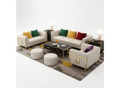 Leather sofa couch sofa set 3+2+1 seater design set modern sofa