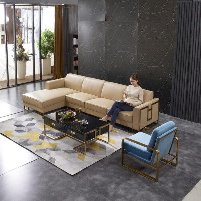 Modern sofa corner sofa L shape armchair coffee table ottoman corner sofa upholstery