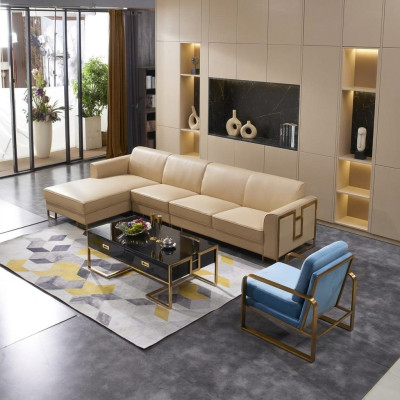 Modern sofa corner sofa L shape armchair coffee table ottoman corner sofa upholstery
