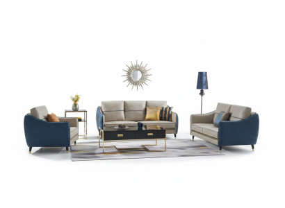 Sofa set 3+1 seater set design decor sofas upholstered couches relax leather