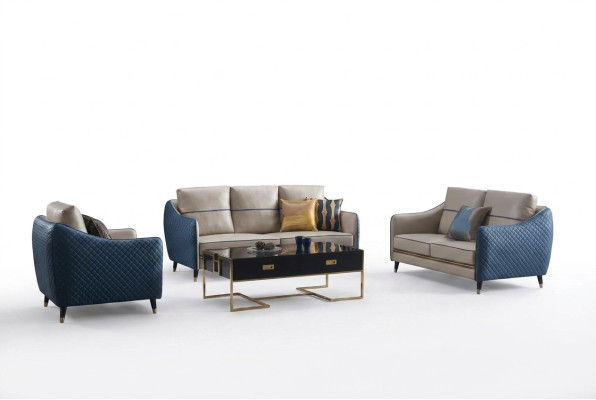 Classic Design Chesterfield Big XXL 3-Seater Couch Leather Textile Sofas