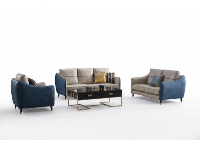 Classic Design Chesterfield Big XXL 3-Seater Couch Leather Textile Sofas