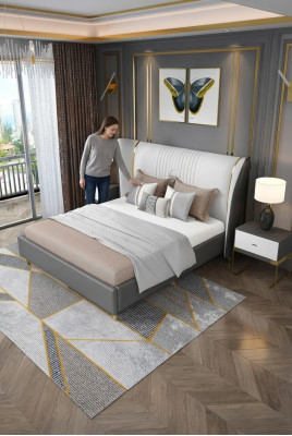 Luxury bedroom bed nightstand dresser 3-piece set design beds