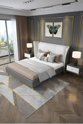Luxury bedroom bed nightstand dresser 3-piece set design beds