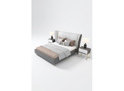 Luxury bedroom bed nightstand dresser 3-piece set design beds