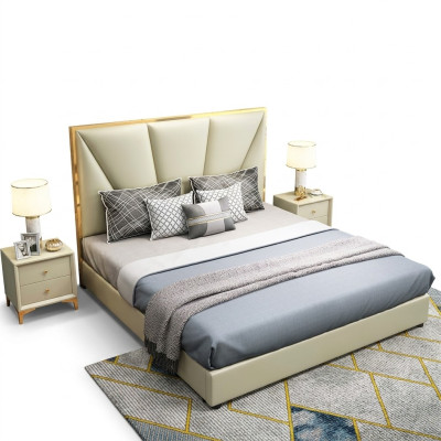 Bed wood beds luxury hotel classic double bed bed frame country house