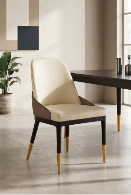 Chair Dining 1x Dining Room Lounge Seat Upholstered Chair Faux Leather TV