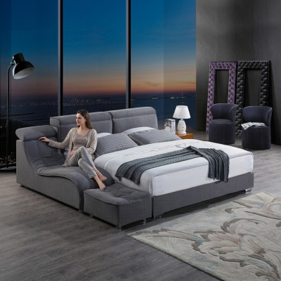 Designer bed textile hotel beds double bedroom luxury 180x200 bed frame