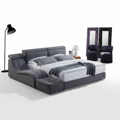 Designer bed textile hotel beds double bedroom luxury 180x200 bed frame