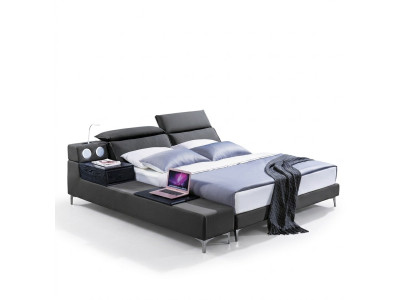 Double design bed, leather bed, beds, bed, upholstery, leather, bedroom, marriage, 180x200.