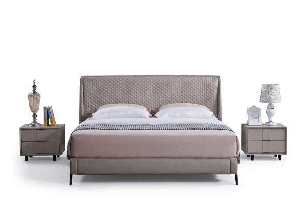 Complete bedroom set bed 2x nightstands 3 piece sets designer luxury