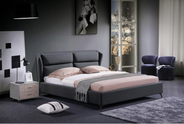 Design bed bedroom luxury beds textile hotel upholstery 180x200cm fabric furniture