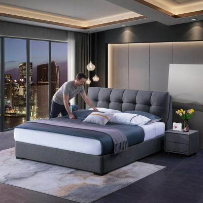 Design beds bedroom sets bed 2x nightstands classic luxury furniture 3-piece set