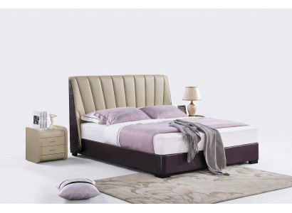 Bedroom leather bed complete bed 3-piece set hotel sets with nightstands.