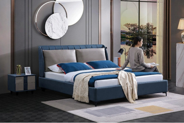 Luxury Wood Bed Double Double Bed Design Upholstered Bedroom 180x200 New