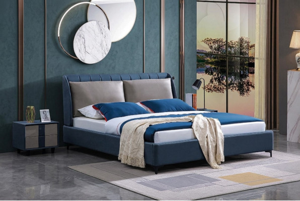 Luxury Wood Bed Double Double Bed Design Upholstered Bedroom 180x200 New