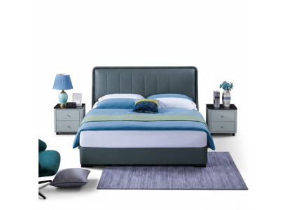 Design double bed leather bed beds bed leather upholstery bedroom marriage. 180x200
