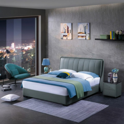 Luxury bedroom furniture bed 2x bedside table set beds hotel furniture 3-piece set. New.