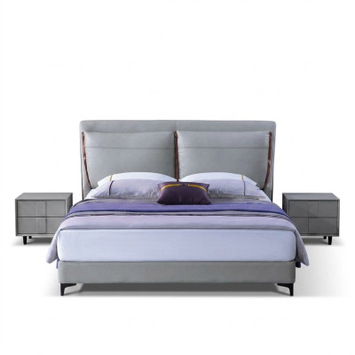Luxury bedroom bed nightstand 3-piece set design beds side tables new