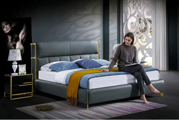 Luxury bed upholstery design double beds hotel marital bedroom textile