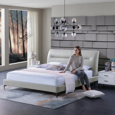 Bed Cushion Design Luxury Double Hotel Beds Leather Sleep Room Luxury