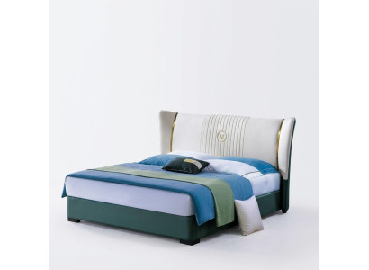 Wood design bed luxury double marriage hotel modern frame sleep room