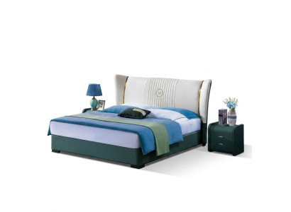 Bedroom Bed Bedside Tables 3-piece Set Design Luxury Beds Wood Double Bed