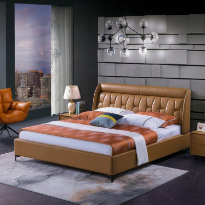 Design bedroom bed wood luxury beds double marriage upholstered furniture 180x200cm