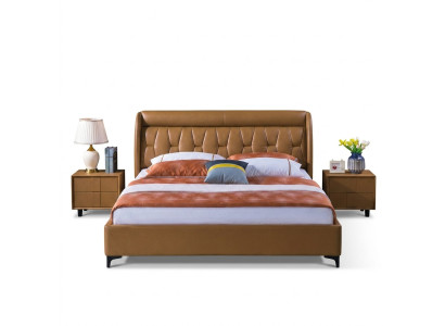 Luxury bedroom furniture bed 2x nightstand set beds hotel furniture 3-piece set living!