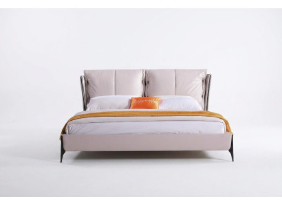 Modern design hotel bed XXL beds luxury double leather faux leather