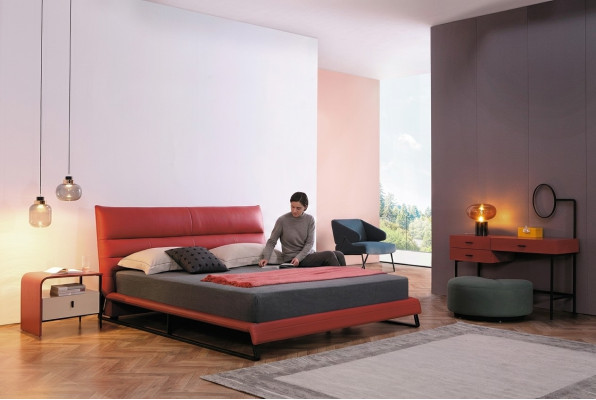 Bed Pillow Design Luxury Decor Double Hotel Beds Sleep Room Leather