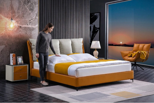 Noble bed 3-piece set bedside furniture bedroom luxury mattress bed frame new