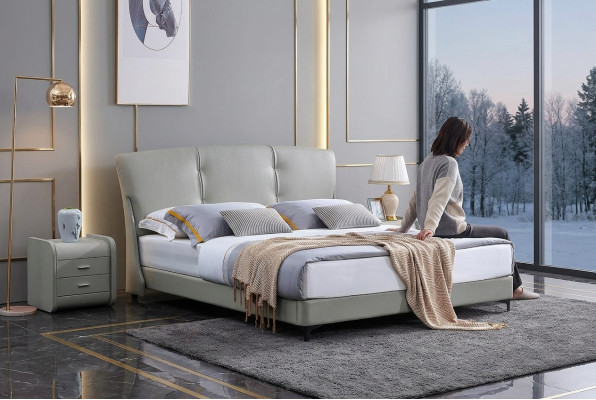 Double bed bedroom hotel marriage luxury bed 2x bedside table 3-piece set beds new