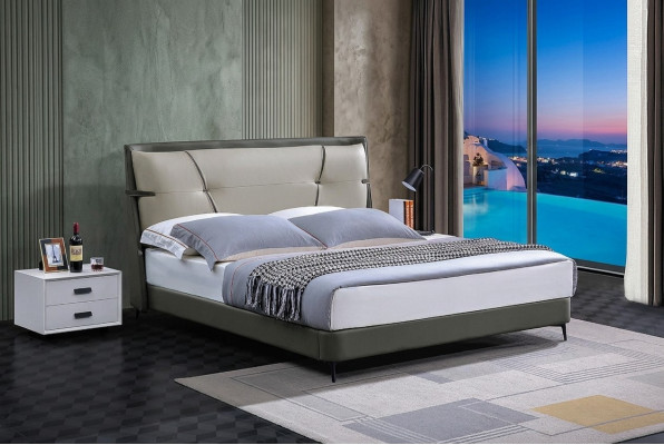 Luxury furniture beds double bed bedroom double bed beige hotel furnishings