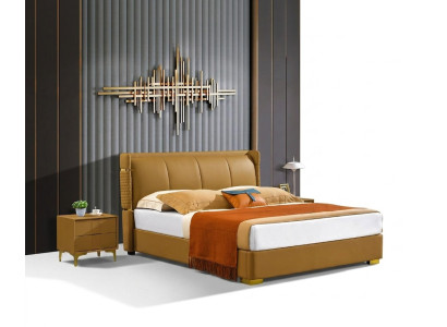 Double bed orange furniture beds bedroom double bed beige hotel