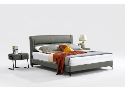Leather bed complete bedroom bed with nightstands 3-piece set hotel
